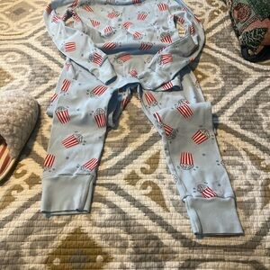 Crewcuts Light Blue Popcorn Kids Pajama Set